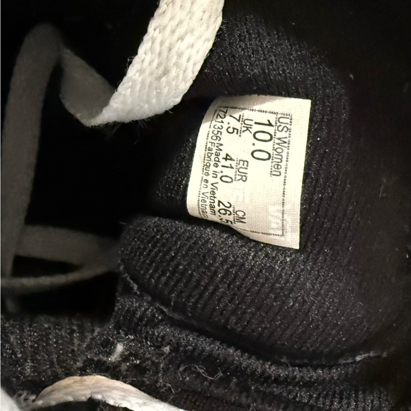 Vans Sk8-Hi Tempered Black White High Top Sneakers Womens Size 10 Skate Shoes - Picture 8 of 9